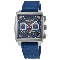 Replica Relógio Tag Heuer Monaco com mostrador azul e pulseira de borracha CBL2182.FT6235