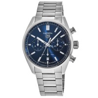 Relógio masculino Tag Heuer Carrera calibre Heuer 02 42 mm com mostrador azul falso CBN2011.BA0642