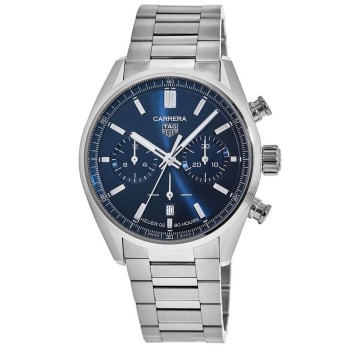 Relógio masculino Tag Heuer Carrera calibre Heuer 02 42 mm com mostrador azul falso CBN2011.BA0642