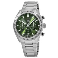 Replica Relógio Tag Heuer Carrera cronógrafo automático com mostrador verde em aço CBN2A10.BA0643