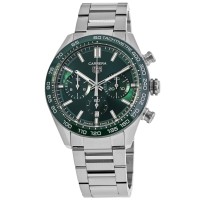 Replica Relógio Tag Heuer Carrera cronógrafo automático 44 mm com mostrador verde em aço CBN2A1N.BA0643