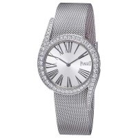 Cópia Piaget Limelight Gala Silver Dial Diamond White Gold Relógio feminino G0A41212