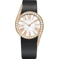 Réplica Piaget Limelight Gala Madrepérola Mostrador Diamante Preto Satin Strap Relógio Feminino G0A41291