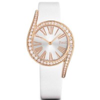 Falso Piaget Limelight Gala Silver Dial Diamond White Satin Strap Relógio feminino G0A42151