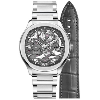 Replica Piaget Polo Skeleton Grey Steel Relógio masculino G0A45001 | 