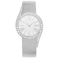 Réplica Piaget Limelight Gala Silver Dial Diamante Ouro Branco Relógio Feminino G0A45212