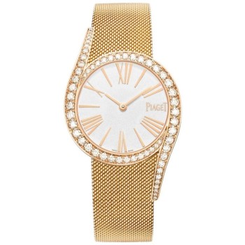 Relógio feminino falso Piaget Limelight Gala prata mostrador diamante rosa ouro G0A45213