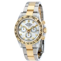 Cópia Rolex Cosmograph Daytona Cosmograph Branco Madrepérola Diamante Mostrador Relógio Masculino M116503-0007