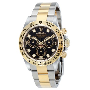 Relógio masculino Rolex Cosmograph Daytona Cosmograph falso com mostrador de diamante preto M116503-0008