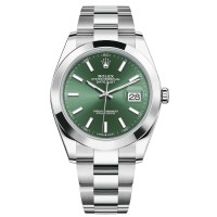 Cópia Rolex Datejust 41 em aço inoxidável com mostrador verde menta relógio masculino M126300-0019