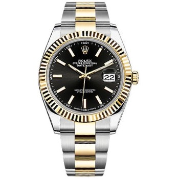 Réplica Rolex Datejust 41 com mostrador preto relógio masculino M126333-0013 | 