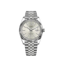 Relógio masculino Rolex Datejust 41 com mostrador prateado falso M126334-0004 | 