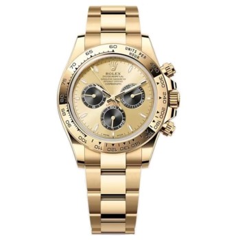 Réplica Rolex Cosmograph Daytona Relógio Masculino Ouro Amarelo com Mostrador Preto M126508-0006