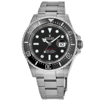 Copiar relógio masculino Rolex Sea-Dweller 43 mm com mostrador preto Oystersteel M126600-0001