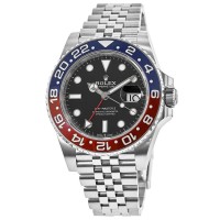 Réplica Rolex GMT Master ll Pepsi Bezel Jubilee Pulseira Relógio Masculino M126710BLRO-0001