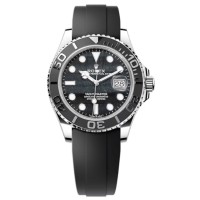 Cópia Rolex Yacht-Master 42 Falcon's Eye Dial 18kt ouro branco Oysterflex relógio masculino M226659-0004