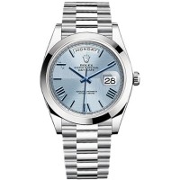 Réplica Rolex Day-Date 40 Ice Blue Dial Platinum relógio masculino M228206-0001