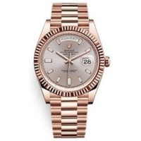 Relógio masculino Rolex Day-Date 40 Everose Gold Sundust Diamond Dial M228235-0004