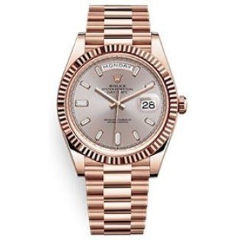 Relógio masculino Rolex Day-Date 40 Everose Gold Sundust Diamond Dial M228235-0004