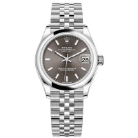 Cópia Rolex Datejust 31 aço inoxidável mostrador cinza escuro relógio feminino M278240-0010