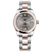 Cópia Rolex Datejust 31 Slate Pave Roman Dial Relógio feminino M278241-0029