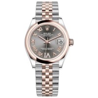 Relógio feminino Rolex Datejust 31 Slate Pave com mostrador romano falso M278241-0030