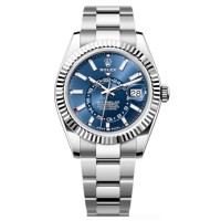 Cópia Rolex Sky-Dweller Rolesor Branco Mostrador Azul Oyster Relógio Masculino M336934-0005