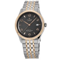 Cópia Tudor 1926 39 mm com mostrador preto em ouro rosa e relógio masculino de aço inoxidável M91551-0003