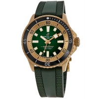 Cópia Breitling Superocean Automático 42 Mostrador Verde Pulseira De Borracha Relógio Masculino N17375201L1S1