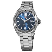 Réplica Tag Heuer Fórmula 1 Quartzo Mostrador Azul Relógio Masculino de Aço Inoxidável WAZ1118.BA0875