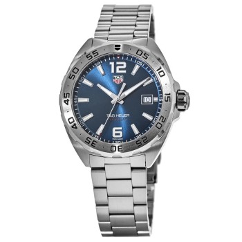 Réplica Tag Heuer Fórmula 1 Quartzo Mostrador Azul Relógio Masculino de Aço Inoxidável WAZ1118.BA0875