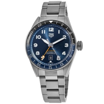 Copiar Tag Heuer Autavia COSC GMT Batman Blue Dial Steel Relógio masculino WBE511A.BA0650