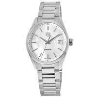 Relógio feminino Tag Heuer Carrera Quartz 36 mm com mostrador em madrepérola falso WBK1311.BA0652