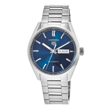 Copiar relógio masculino Tag Heuer Carrera calibre 5 dias com mostrador azul em aço WBN2012.BA0640