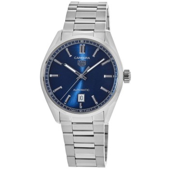 Réplica Tag Heuer Carrera Relógio Masculino de Aço com Mostrador Azul Automático WBN2112.BA0639