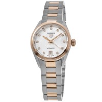 Falso Tag Heuer Carrera mostrador automático de diamante em ouro rosa e amp; Relógio feminino em aço WBN2450.BD0569