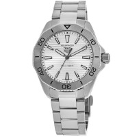 Replica Relógio Tag Heuer Aquaracer quartzo com mostrador branco em aço WBP1111.BA0627