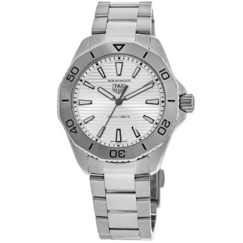 Replica Relógio Tag Heuer Aquaracer quartzo com mostrador branco em aço WBP1111.BA0627