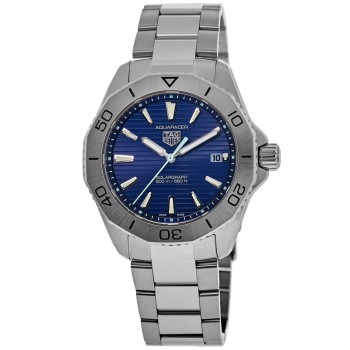 Réplica Tag Heuer Aquaracer Professional 200 Solargraph Relógio Masculino de Aço com Mostrador Azul WBP1113.BA0000