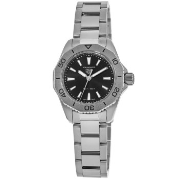 Copiar relógio feminino Tag Heuer Aquaracer quartzo com mostrador preto em aço WBP1410.BA0622