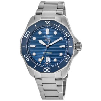 Réplica Tag Heuer Aquaracer 300M Automático Profissional Azul Dial Relógio Masculino de Aço WBP201B.BA0632