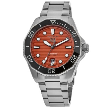 Replica Relógio Tag Heuer Aquaracer Professional 300 com mostrador laranja em aço WBP201F.BA0632