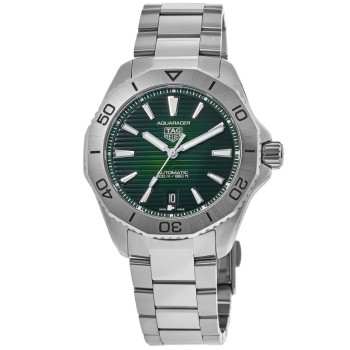 Relógio masculino Tag Heuer Aquaracer Professional 200 com mostrador verde em aço falso WBP2115.BA0627