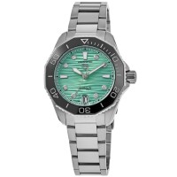 Copiar relógio feminino Tag Heuer Aquaracer Professional 300 com mostrador de diamante verde WBP231K.BA0618