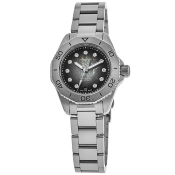 Relógio feminino Tag Heuer Aquaracer Professional 200 Data Black Diamond Dial Steel WBP2410.BA0622 falso