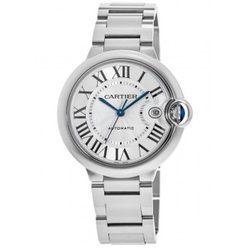 Réplica Cartier Ballon Bleu 40mm Relógio Masculino Automático com Mostrador Prateado WSBB0040