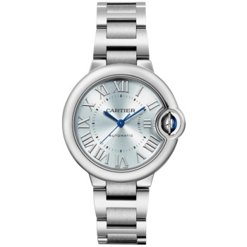 Réplica Cartier Ballon Bleu de Cartier Relógio Masculino de Aço com Mostrador Azul WSBB0062