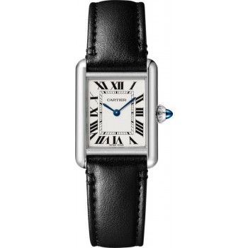 Réplica Cartier Tank Must Pequeno mostrador prateado relógio feminino WSTA0060