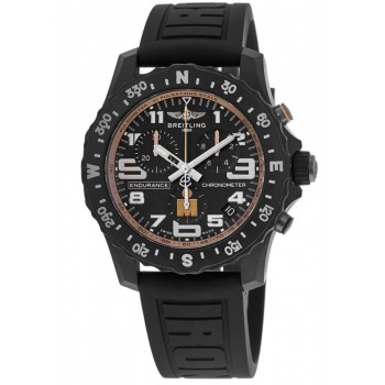 Replica Relógio Breitling Endurance Pro Ironman Finisher mostrador preto com pulseira de borracha X823101B1B1S1