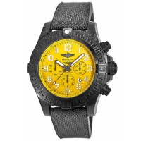 Réplica Breitling Avenger Hurricane 12H Cobra Mostrador Amarelo Breitlight Case Tecido e amp; Relógio masculino com pulseira de borracha XB0170E4/I533-282S